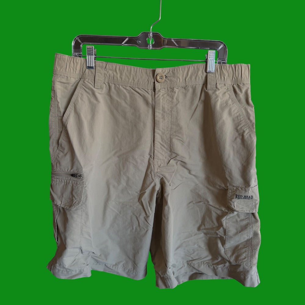 Red Head Brand Co Mens Khaki Cargo Shorts Tan Gorpcore Outdoor Utility Size 38